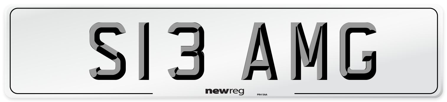 S13 AMG Front Number Plate