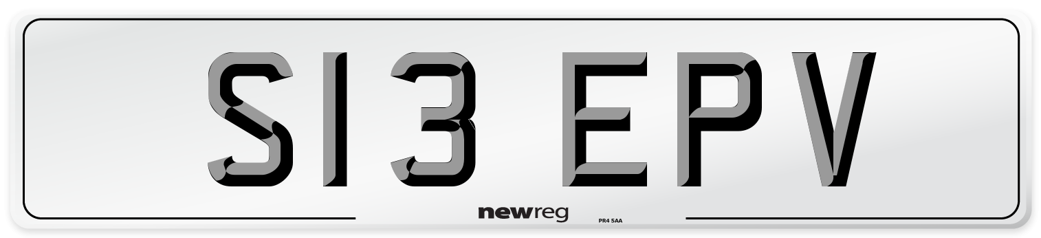S13 EPV Front Number Plate