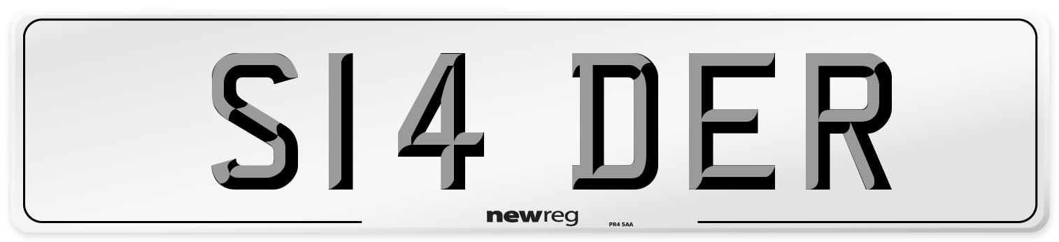 S14 DER Front Number Plate