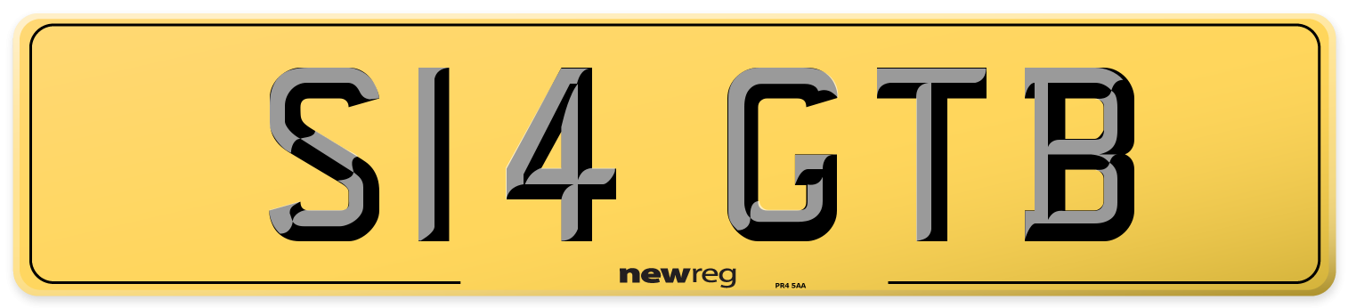 S14 GTB Rear Number Plate