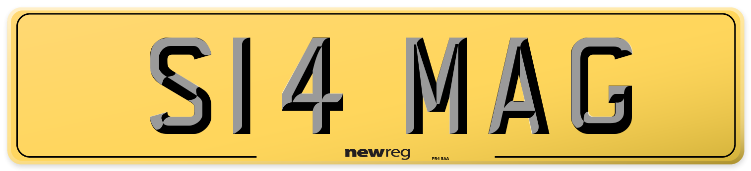 S14 MAG Rear Number Plate