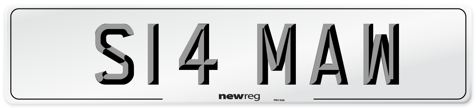 S14 MAW Front Number Plate