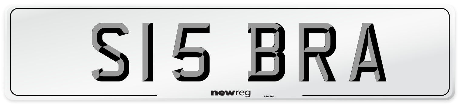 S15 BRA Front Number Plate