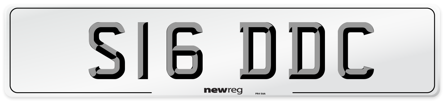 S16 DDC Front Number Plate