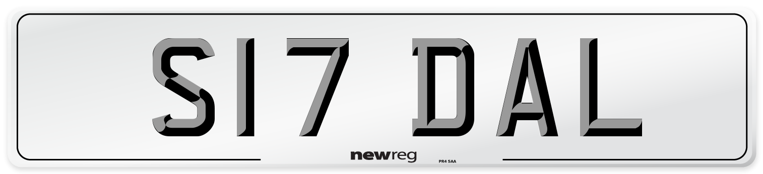 S17 DAL Front Number Plate