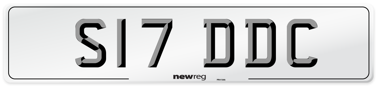 S17 DDC Front Number Plate