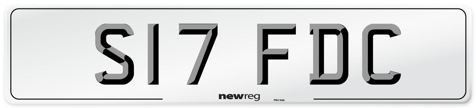 S17 FDC Front Number Plate