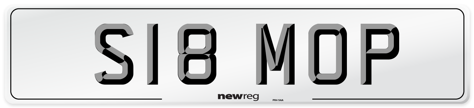 S18 MOP Front Number Plate
