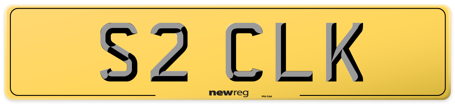 S2 CLK Rear Number Plate