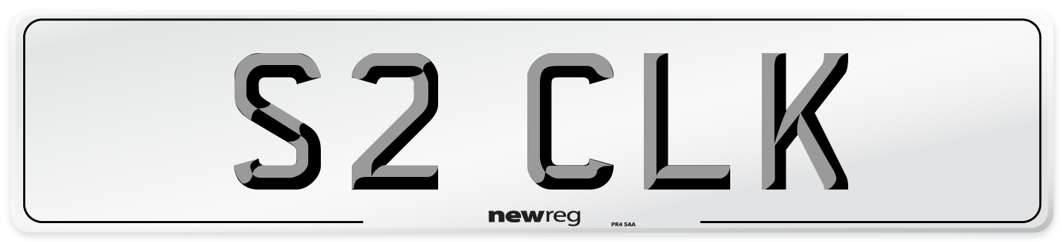 S2 CLK Front Number Plate