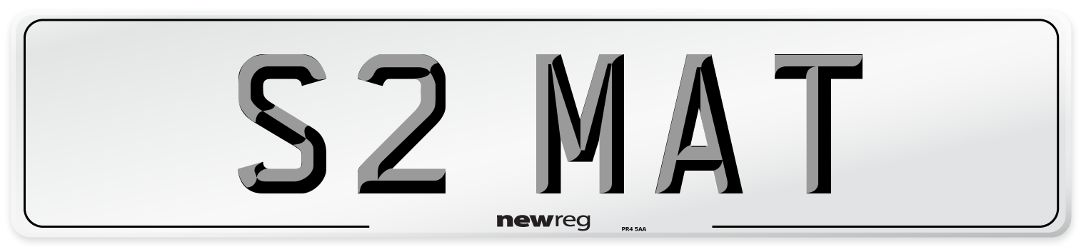 S2 MAT Front Number Plate