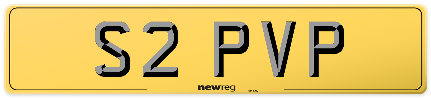 S2 PVP Rear Number Plate