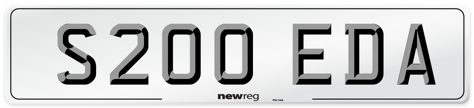 S200 EDA Front Number Plate