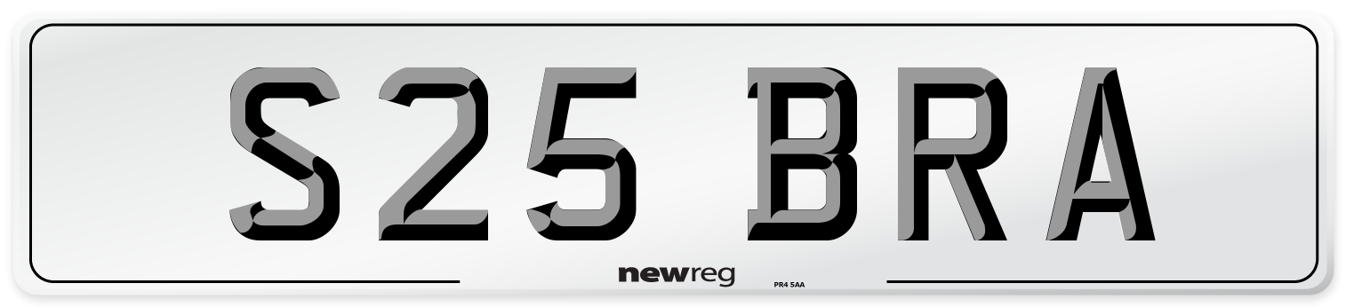S25 BRA Front Number Plate