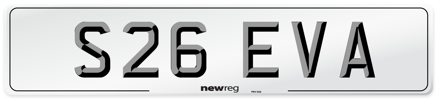 S26 EVA Front Number Plate