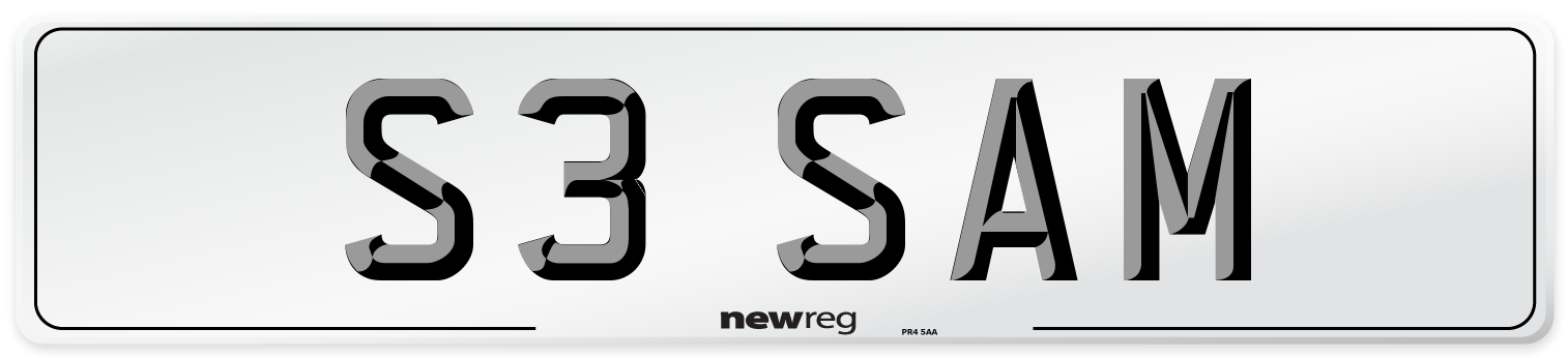 S3 SAM Front Number Plate