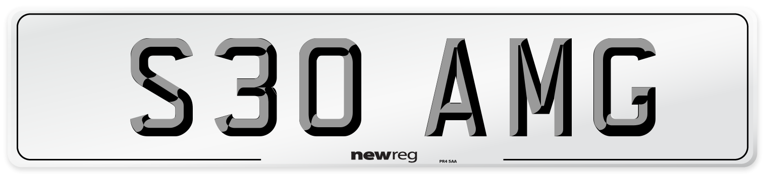 S30 AMG Front Number Plate