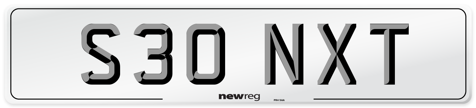 S30 NXT Front Number Plate
