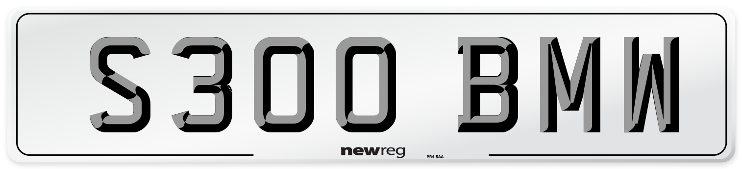 S300 BMW Front Number Plate