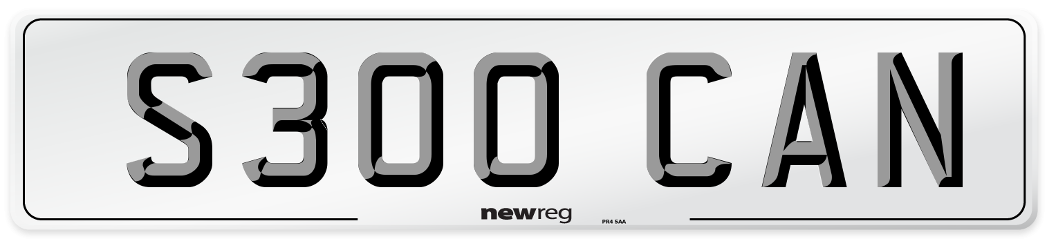 S300 CAN Front Number Plate