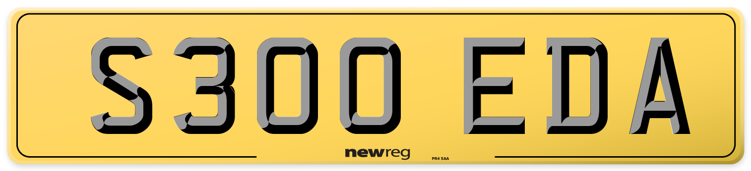 S300 EDA Rear Number Plate