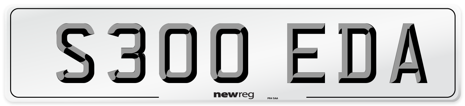 S300 EDA Front Number Plate