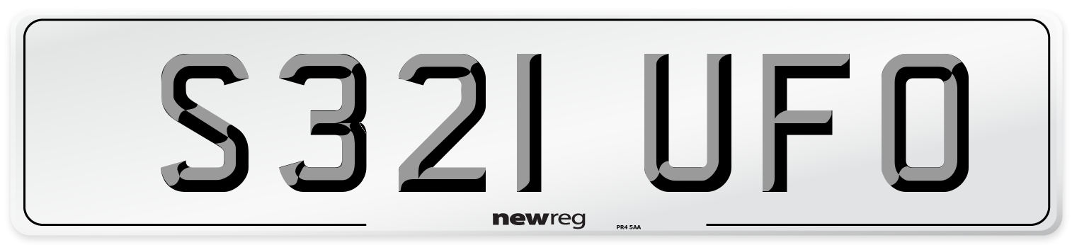 S321 UFO Front Number Plate