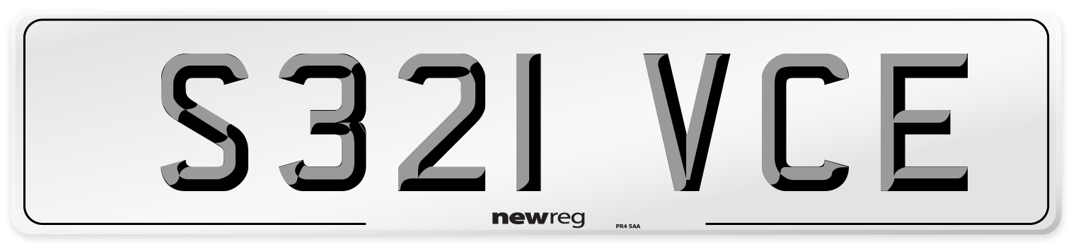S321 VCE Front Number Plate