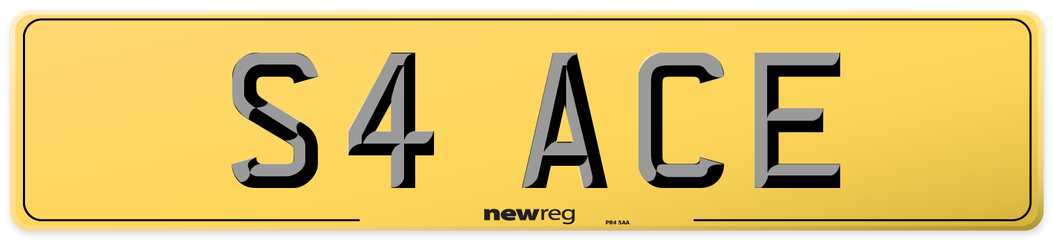 S4 ACE Rear Number Plate