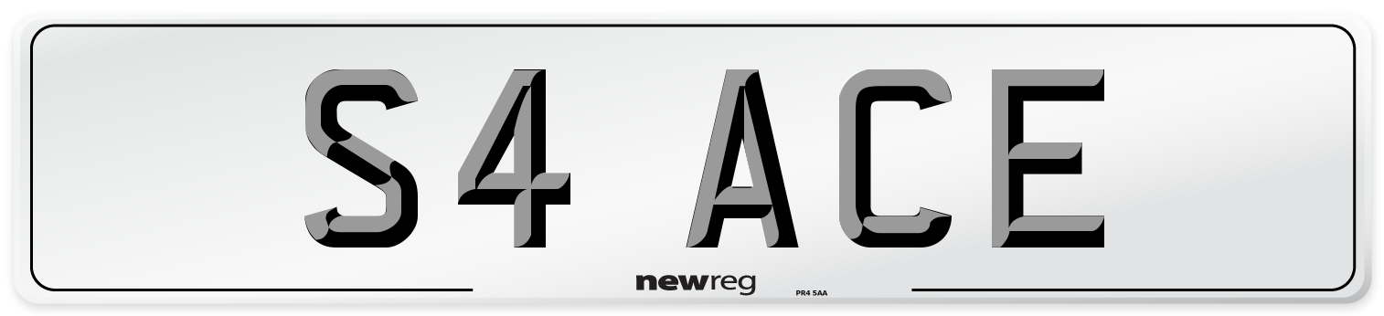 S4 ACE Front Number Plate