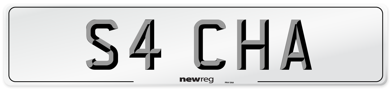 S4 CHA Front Number Plate