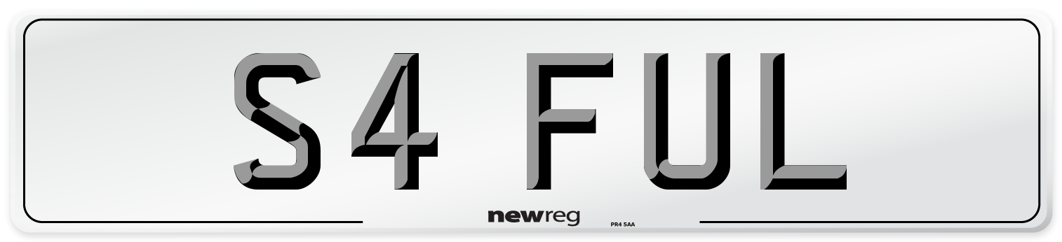 S4 FUL Front Number Plate