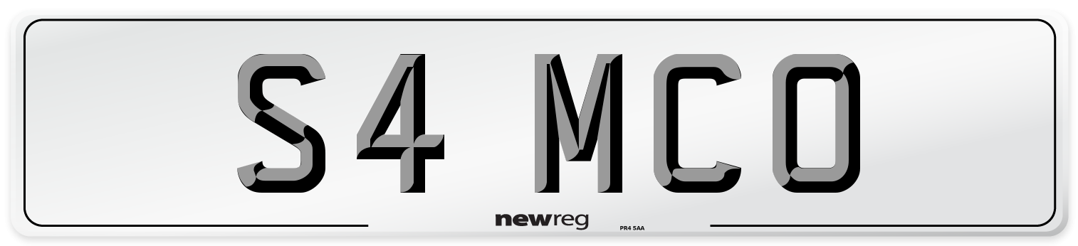 S4 MCO Front Number Plate