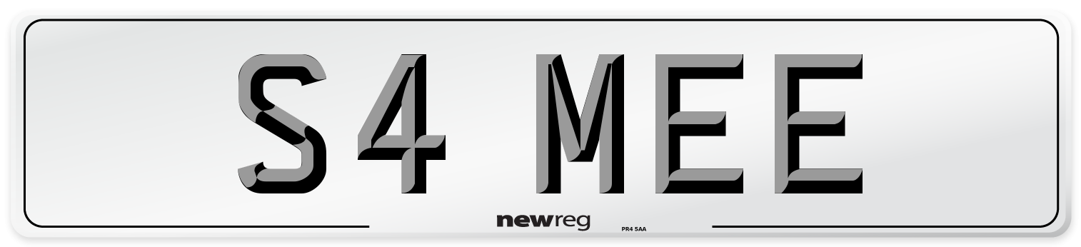 S4 MEE Front Number Plate