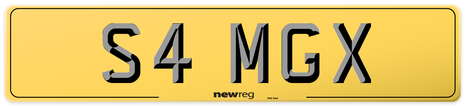 S4 MGX Rear Number Plate