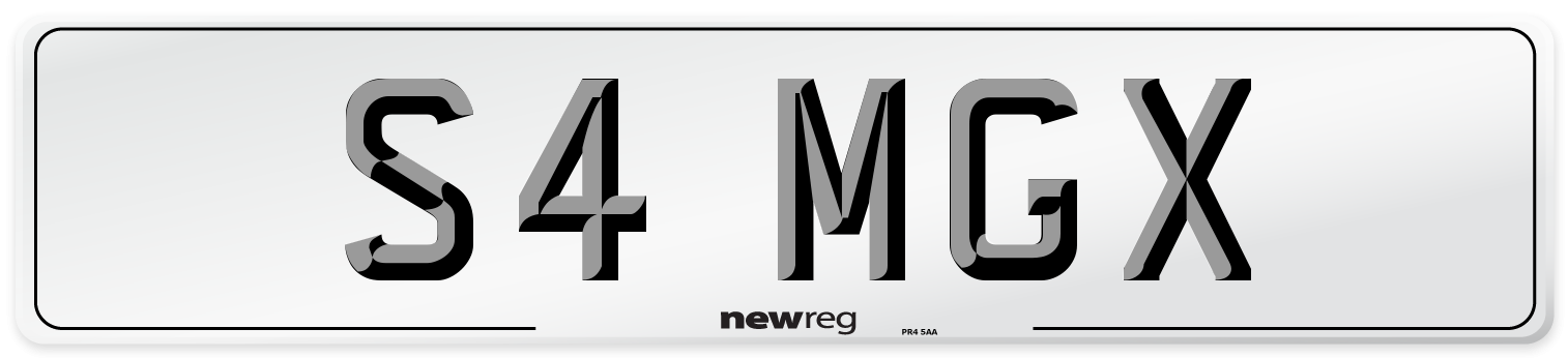 S4 MGX Front Number Plate