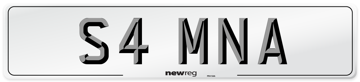 S4 MNA Front Number Plate