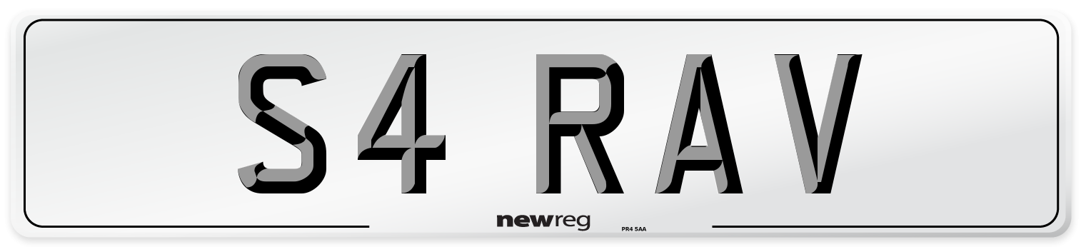 S4 RAV Front Number Plate