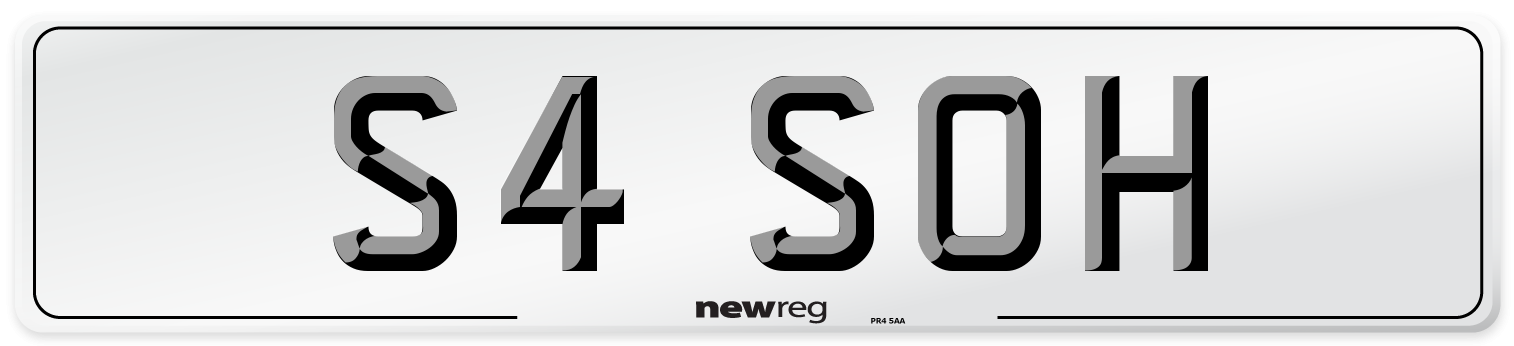 S4 SOH Front Number Plate