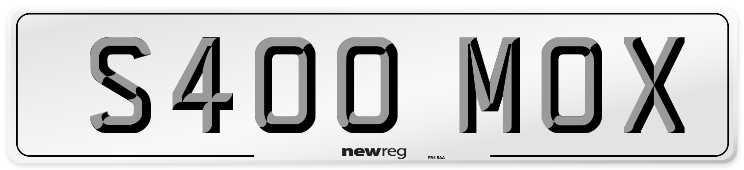S400 MOX Front Number Plate