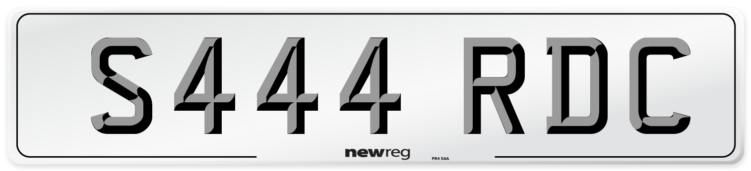 S444 RDC Front Number Plate