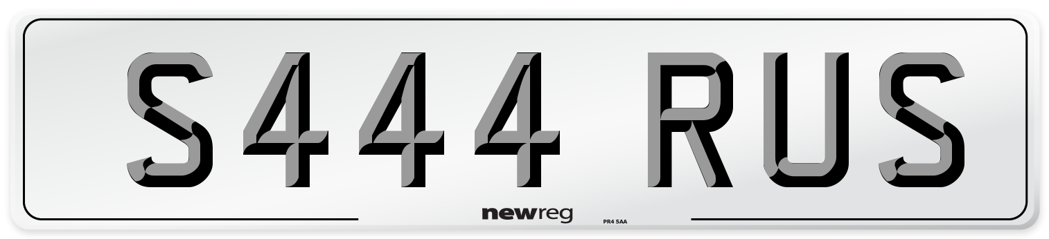 S444 RUS Front Number Plate
