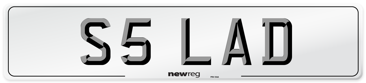 S5 LAD Front Number Plate
