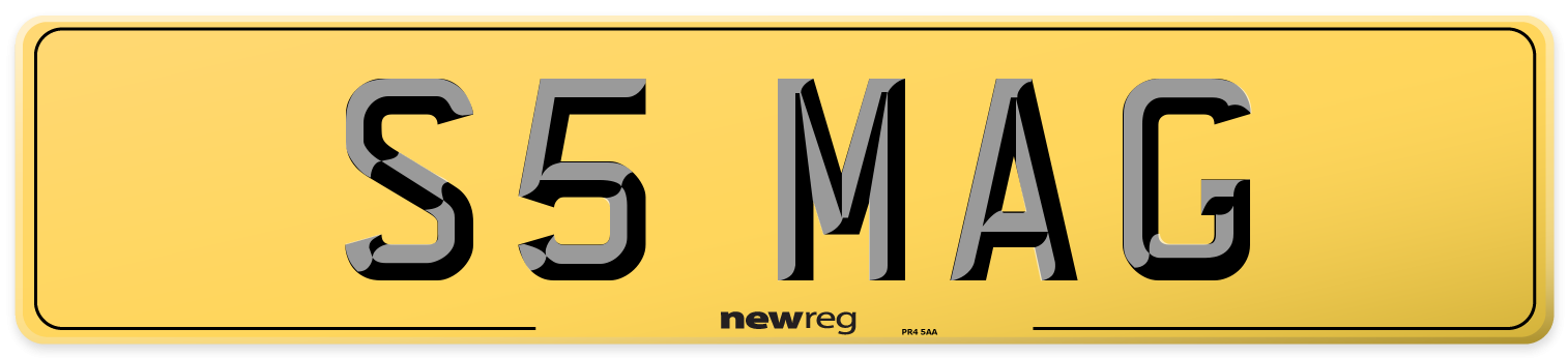 S5 MAG Rear Number Plate