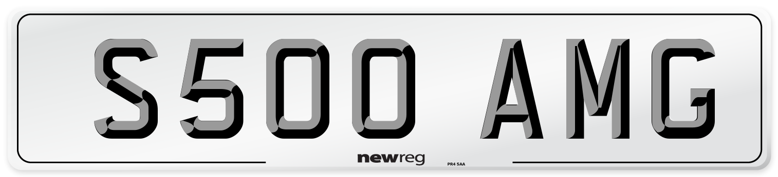 S500 AMG Front Number Plate