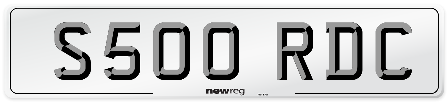 S500 RDC Front Number Plate