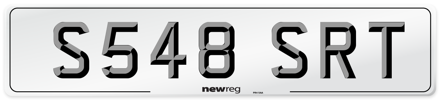 S548 SRT Front Number Plate