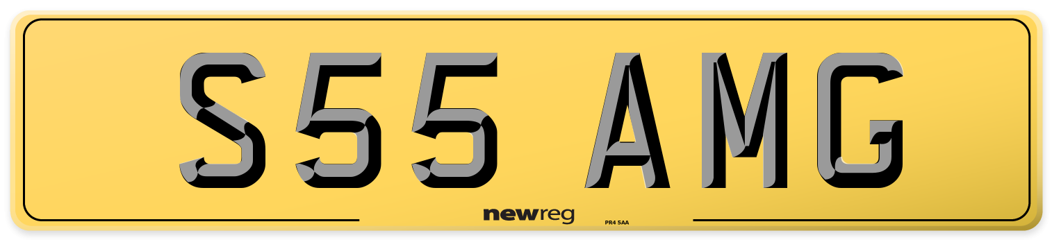 S55 AMG Rear Number Plate