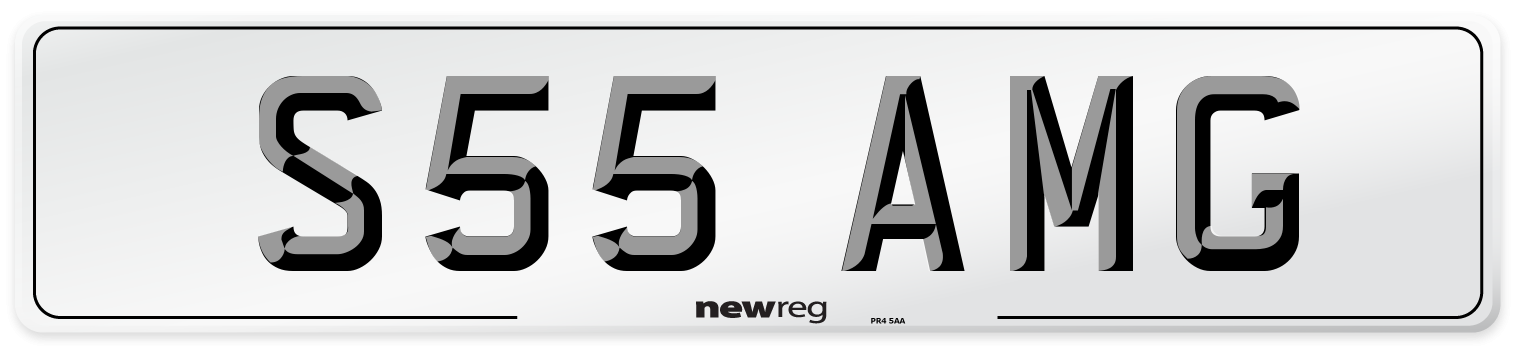 S55 AMG Front Number Plate
