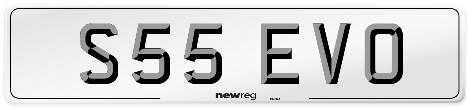 S55 EVO Front Number Plate